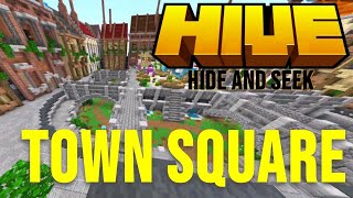 ブロックかくれんぼ 128 Town Square minecraft hive hideandseek [upl. by Enaerb]