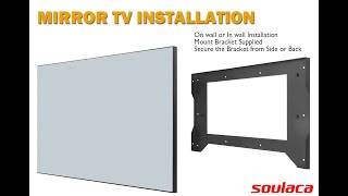 Mirror TV installation guide for inwall and onwall mount [upl. by Viva]