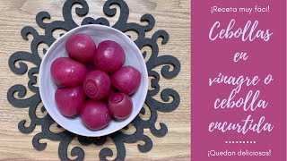 Cómo Hacer CEBOLLAS EN VINAGRE o CEBOLLA ENCURTIDA🧅 Receta Fácil Sana y DELICIOSA🥰 [upl. by Nodmac497]