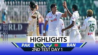 PAK vs BAN 2nd Test Day 2 Highlights   Pakistan vs Bangladesh  Full Match Highlights [upl. by Forrester]