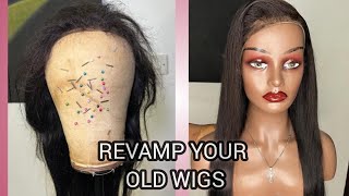 How to REVAMP your old human hair WIGS LIKE A PRO make your old wigs new BEGINNER FRIENDLY [upl. by Broddy]