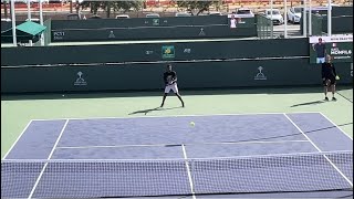 Gael Monfils on practice court  BNP Paribas  Indian Wells [upl. by Shyamal]