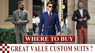 Where to buy great value custom suits [upl. by Molly]