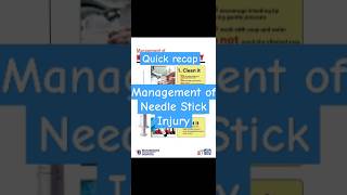 Management of needle stick injuryNursingeducationland injury management hospital prevention [upl. by Erelia632]