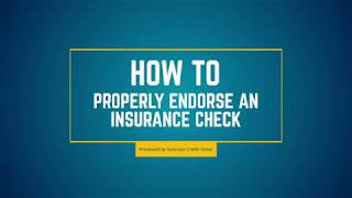 How to Properly Endorse an Insurance Check [upl. by Gaudette]