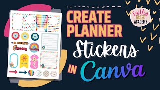 How To Make Planner Stickers In Canva [upl. by Ellocin413]