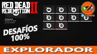 Red Dead Redemption 2 Todos los de Desafíos de Explorador Mapas Cazatesoros  Guía de Explorador [upl. by Assirialc]