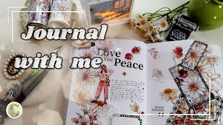 ASMR  Art Journaling 🧡Little Daisy asmr scrapbooking journal creativejournaling [upl. by Anallese]