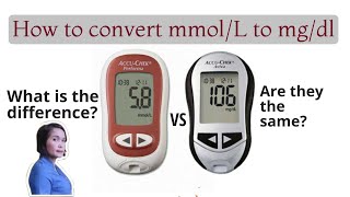 How to convert mmoll to mgdl blood sugar level [upl. by Brynne185]