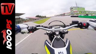 Husqvarna 701 Supermoto Top Speed  Rennstrecke Brünn 2016 [upl. by Chandos636]