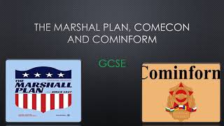 The Marshal Plan Comecon and Cominform  GCSE [upl. by Eenor318]