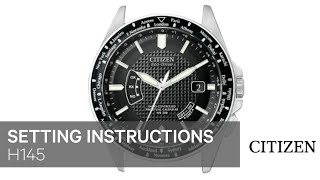 Citizen Watch Setting Instruction — H145 [upl. by Akitahs]