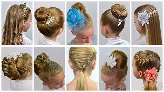 TOP 10 CUTE EASY Hairstyles  2024 Hair Compilation  Prom Hairstyles by LittleGirlHair [upl. by Franklin324]