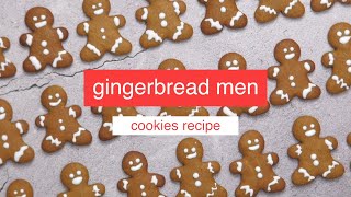 Gingerbread Man Cookies Recipe ジンジャークッキー [upl. by Stalker102]