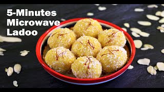 Microwave Almond amp Coconut Laddu In 5 Minutes  Easy Bhog Recipe for Indian Festivals  Sweet Recipe [upl. by Erin]