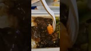 Korean Airlines in flight Meal Chinese Beef Ginger Sauce [upl. by Eilyah]