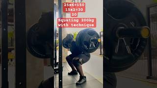 Squating 200kg with technique fitness trimfit motivation legday shorts music rap [upl. by Herbert524]