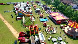 Hampton Court Palace Funfair aerial drone footage [upl. by Tamma]