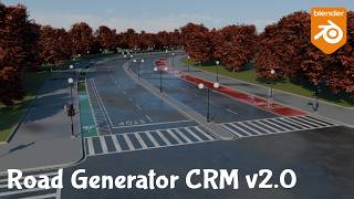 Major update CRM v20  Blender Roads Generator [upl. by Atwood378]