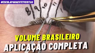 ✅ VOLUME BRASILEIRO  Extensão de Cilios Passo a Passo com Fios Marrons [upl. by Suhploda]