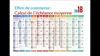 Vidéo 99 Effets de commerce Calcul de léchéance moyenne [upl. by Akemhs]