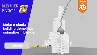 Make a building demolition animation in Blender  BlenderBasics [upl. by Teddi324]