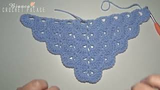 Crochet Triangle Shawl with Shells [upl. by Harret]