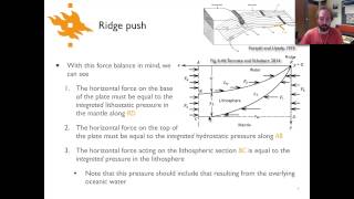 Geodynamics  Lecture 106 Ridge push and the drag force [upl. by Rehpotisrhc]