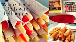 How to make mini Cheese Rolls with bell pepper  Elizabeth Abrahan [upl. by Aineval989]