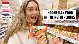 We tried INDONESIAN food in THE NETHERLANDS  vegetable Indomie Kue bacon amp Nata de coco [upl. by Saunder]