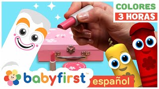 Colores en español para niños  La Pandilla de Colores  3 HORAS  Todos los colores  BabyFirst TV [upl. by Nial625]