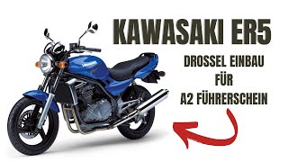 Motorrad drosseln DIYTutorial So drosselst du deine Kawasaki ER5 für den A2Führerschein [upl. by Ajidahk]