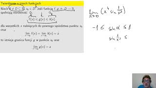 Granice funkcji w punkcie  twierdzenie o trzech funkcjach [upl. by Fox]