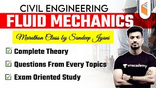 Fluid Mechanics  Marathon Class Civil Engineering by Sandeep Jyani  Complete Subject [upl. by Ruosnam]