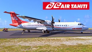 AIR TAHITI ATR 72600  Papeete  Rangiroa  Flight Review [upl. by Boaten]