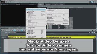 Magix Video Deluxe  Ton von Video trennen und auf separate Spur legen  TutorialVideo  Full HD [upl. by Oscar]