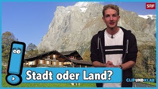 Wie unterscheiden sich Stadt amp Land  Clip und klar  SRF Kids – Kindervideos [upl. by Yllet]