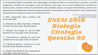 BIOLOGIA  ENEM 2019  Questão 92 Caderno Amarelo [upl. by Yggep]