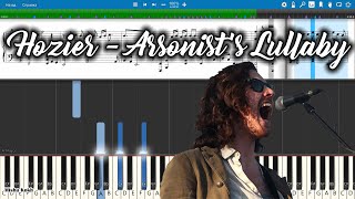 Hozier  Arsonists Lullaby Piano Tutorial  Sheets  MIDI Synthesia [upl. by Leena162]