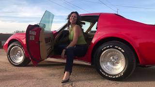 1976 Red Corvette Stingray with Michele Bauer [upl. by Bertasi]