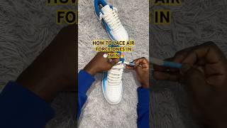 HOW TO LACE AIR FORCE 1s👟ROPE LACE  EASY amp FASTairforce1 shoes shorts sneakers tutorial [upl. by Nylsaj]