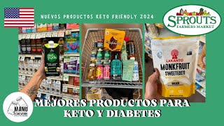 🛒KETO GROCERY HAUL 2024 SPROUTS  MEJORES PRODUCTOS PARA DIABETES  Manu Echeverri [upl. by Fredel]