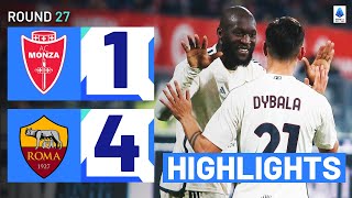 MONZAROMA 14  HIGHLIGHTS  Dyabla and Lukaku shine in Giallorossi emphatic win  Serie A 202324 [upl. by Llevart]