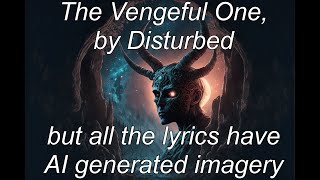 The Vengeful One by Disturbed  but all the lyrics have AI generated imagery [upl. by Airec]