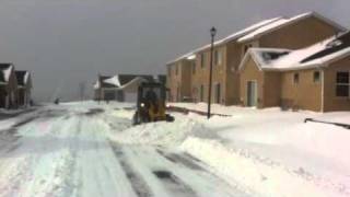 Komatsu WA50 Loader Plowing Snow 2 [upl. by Naujtna]