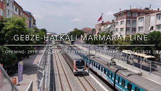 GebzeHalkalı Marmaray Line Tour [upl. by Nordine]