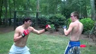 backyard mma fight [upl. by Nappy]