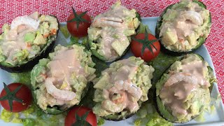 Aguacates rellenos receta sin horno ni cocina  fácil rápida y con ingredientes sencillos short [upl. by Bail]