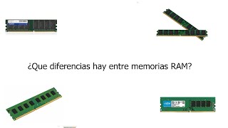 Diferencias entre memorias RAM DDR DDR2 DDR3 DDR4 [upl. by Ortrud]