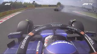 Alex Albons View Of The VerstappenHamilton CRASH [upl. by Kempe]